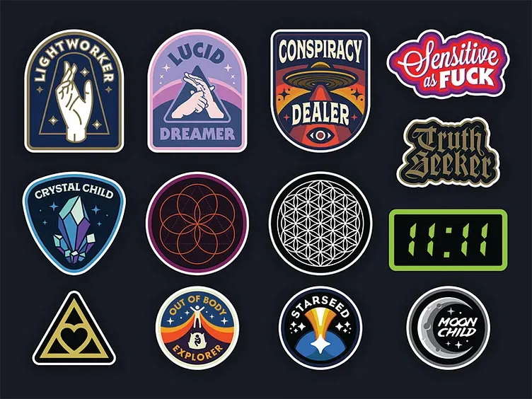 sticker designs for Starseed Supply Co by Jeff Finley