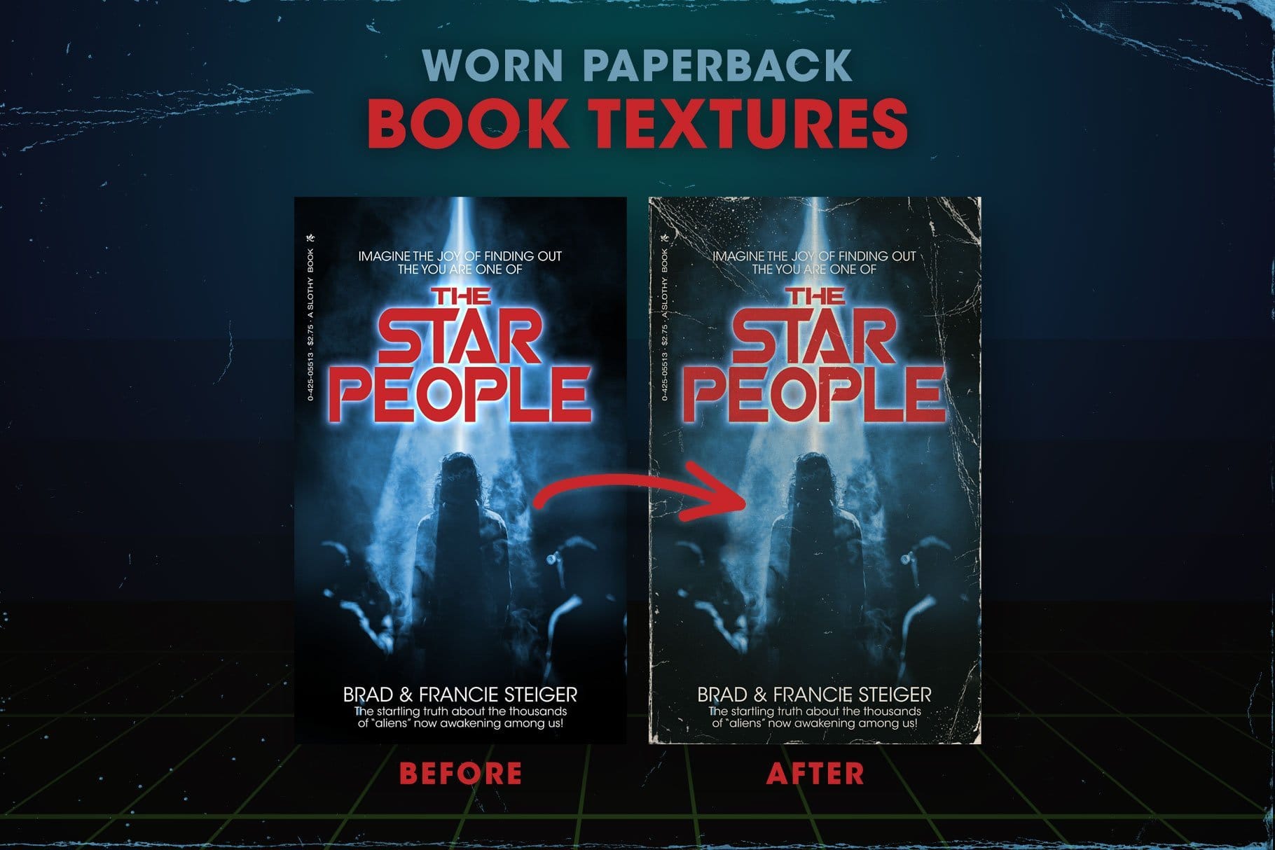 Worn '80s Paperback Book Textures