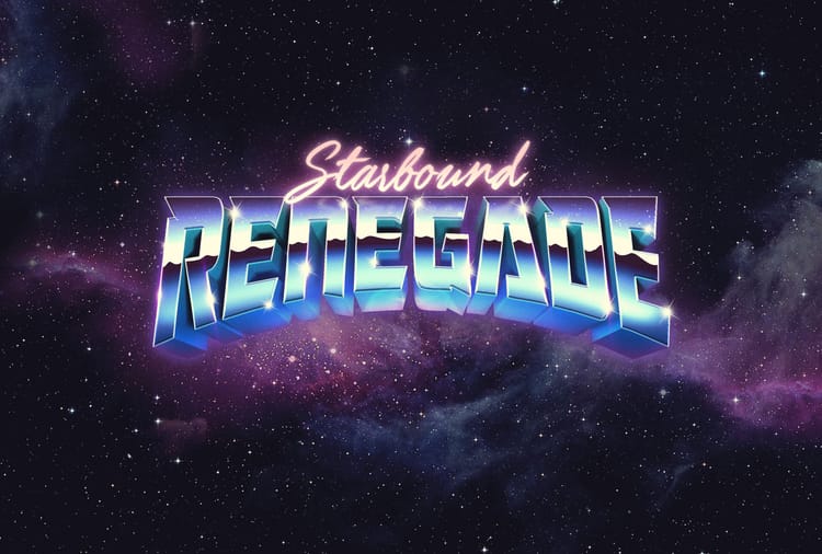 Starbound Renegade logo on a galaxy