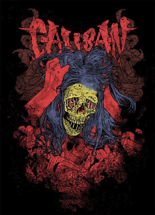 Caliban - Skull T-Shirt Design