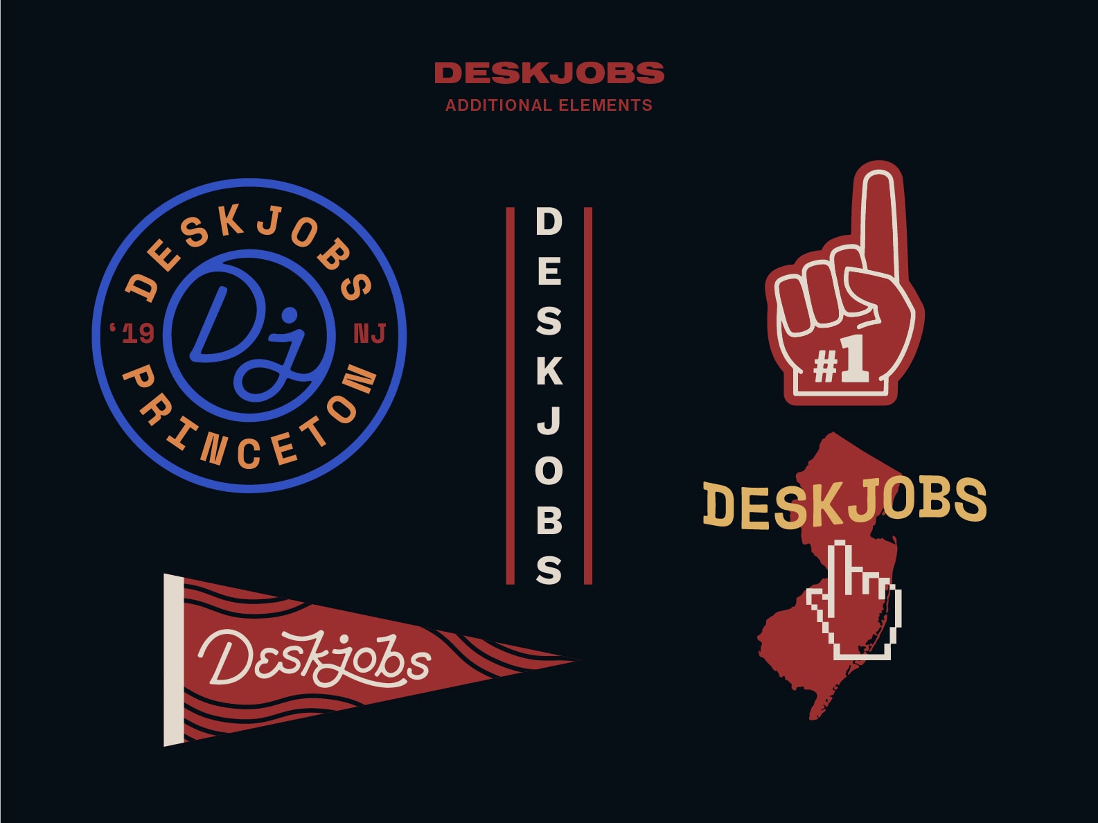 Deskjobs Brand Identity additional graphic elements