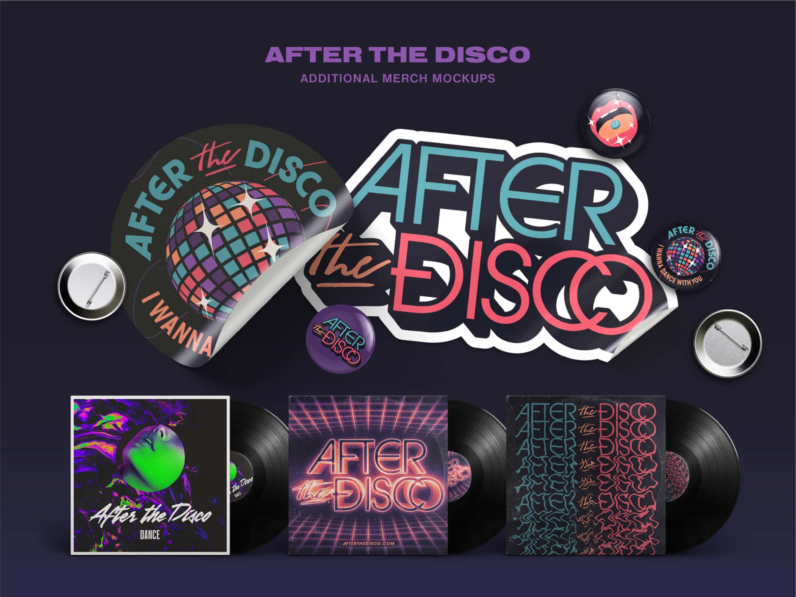 After the Disco merch mockups