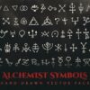 alchemist symbols vector pack