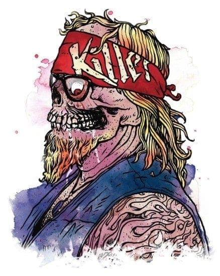 Killer Clothing Skull Guy Illustration by Jeff Finley
