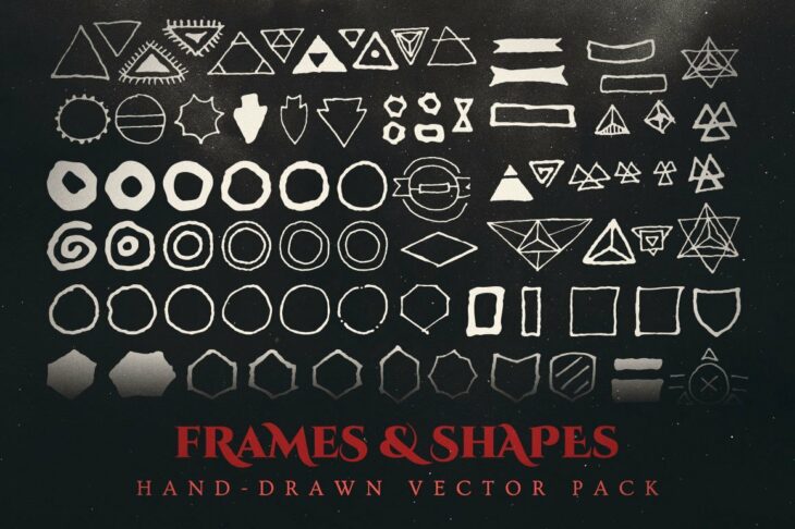 occult frames and shapes vector graphics