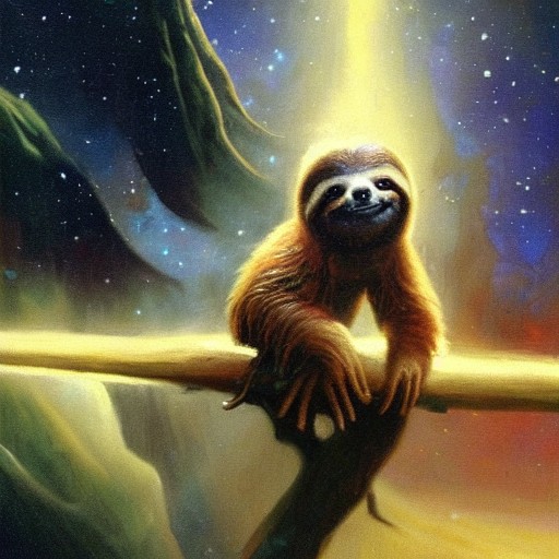 AI generated sloth with StableCog