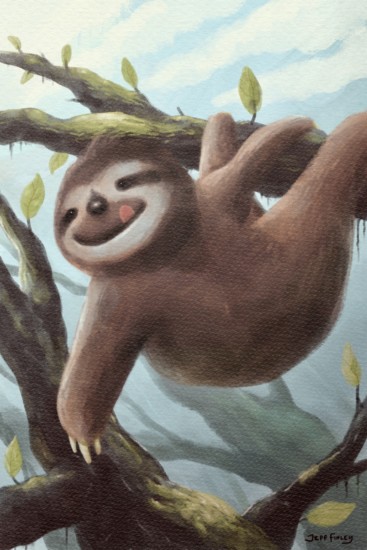 Sloth Painting by Jeff Finley
