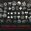 spiritual symbols vector pack