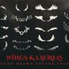 wings and laurels vector pack